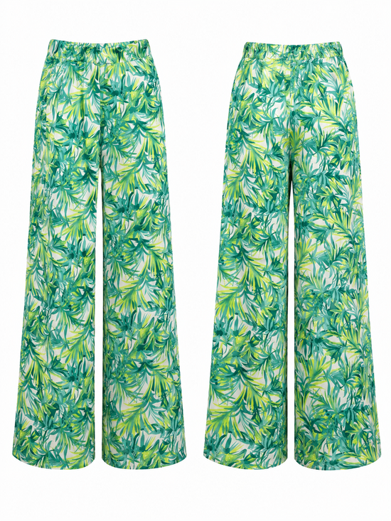 Palm Breeze Straight-Leg Pants