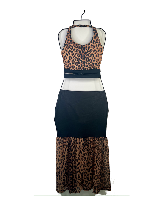 Skirt Short Faux Leopard