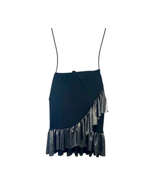Skirt Wrap Black Metallic