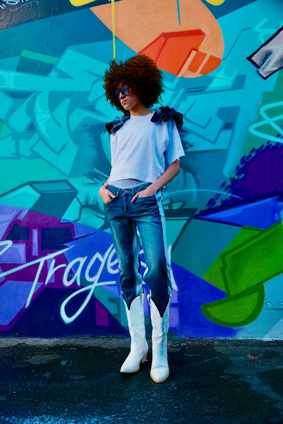 Hybrid Upcycled Denim Jogger Jeans